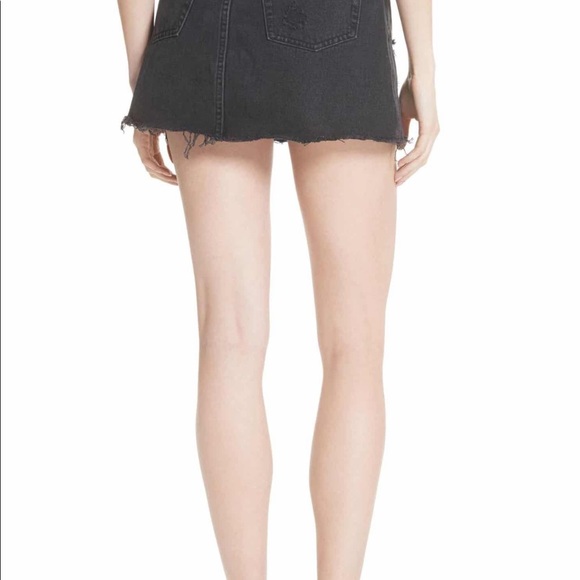 Free People Denim A Line Black Jean Skirt - Picture 5 of 10